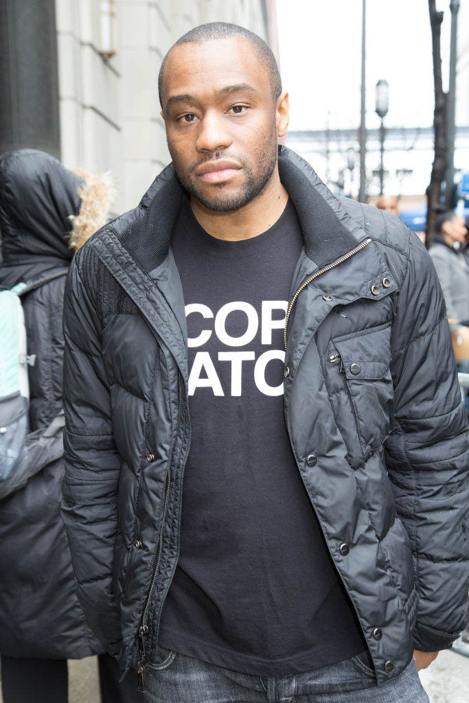 Marc Lamont Hill at protest for Meek Mill, has lost his sister and father