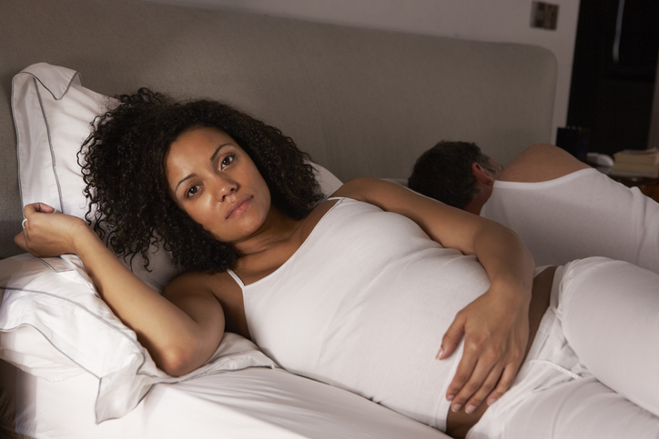 Pregnant woman unable to sleep