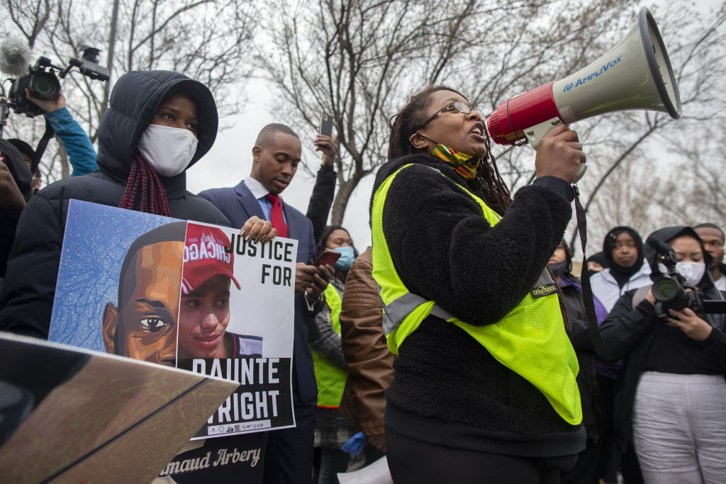 Protest after an officer shot a man in Brooklyn Center